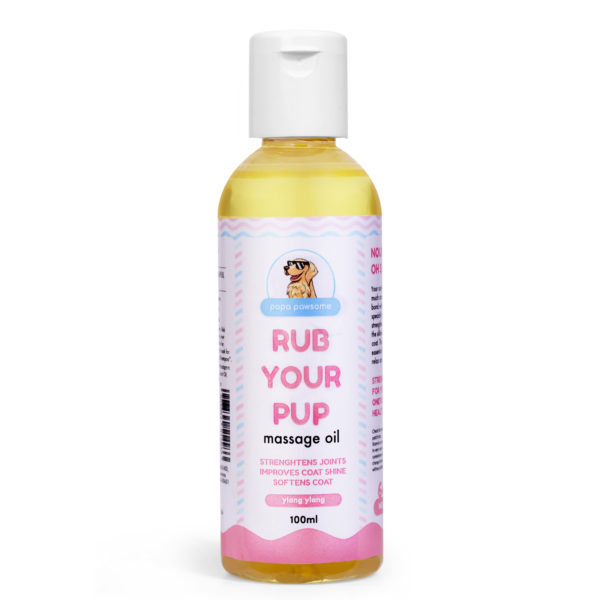 Rub your pup massage oil